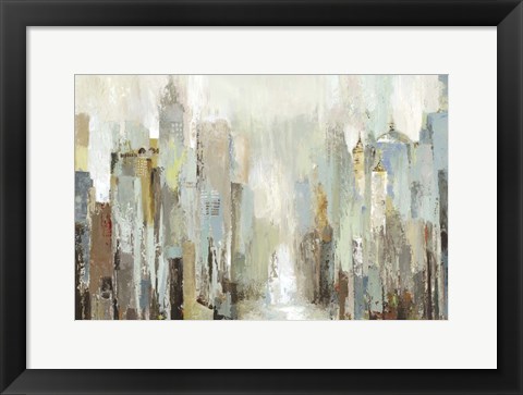 Framed Misty City Print