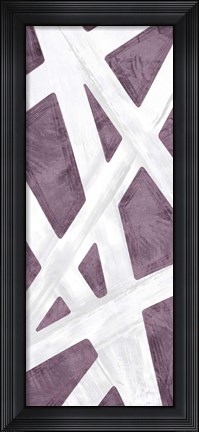 Framed Striped Purple I Print
