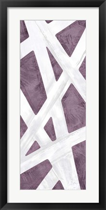 Framed Striped Purple I Print