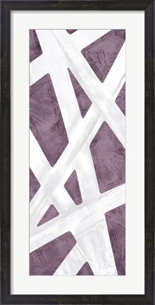 Framed Striped Purple I Print