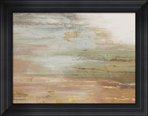 Framed Gold &amp; Blush Coast Print