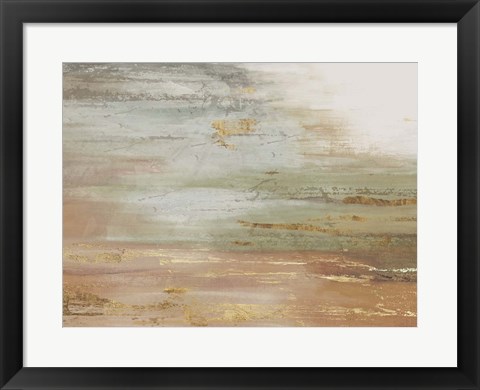 Framed Gold &amp; Blush Coast Print