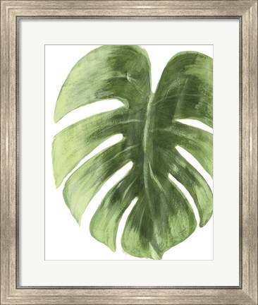 Framed Palm Green I Print