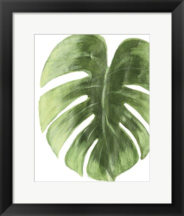 Framed Palm Green I Print