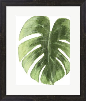 Framed Palm Green I Print