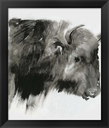 Framed Black Bison Print