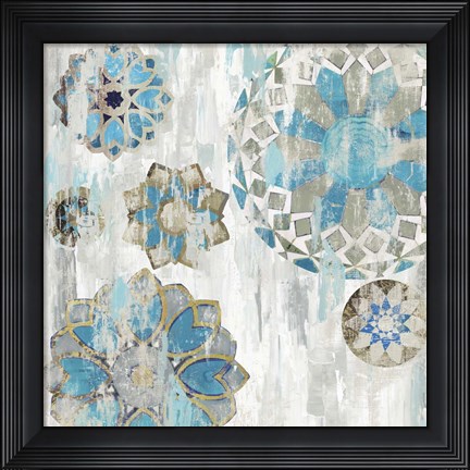 Framed Suzani Blue I Print