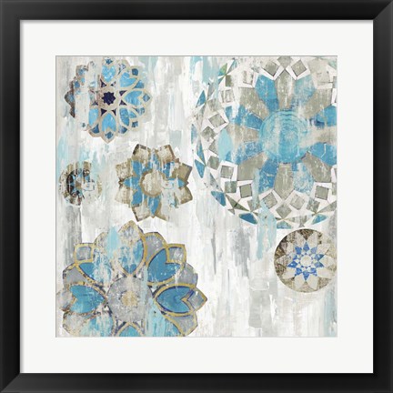 Framed Suzani Blue I Print