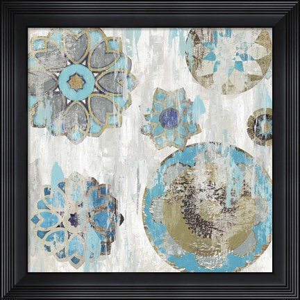 Framed Suzani Blue II Print