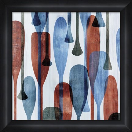 Framed Paddles II Print