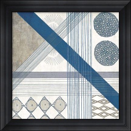 Framed Folk Patchwork II Print
