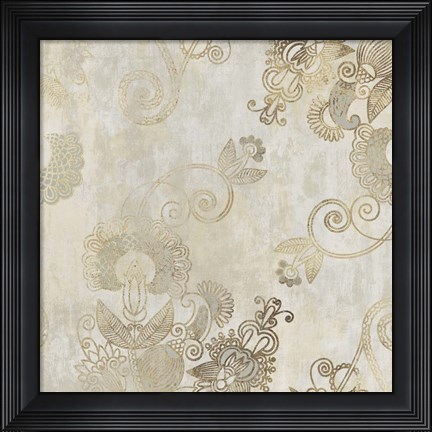 Framed Golden Impressions I Print