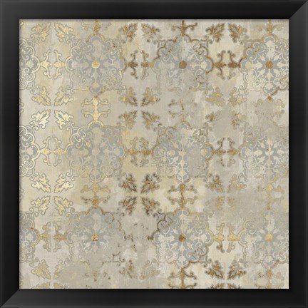 Framed Golden Impressions III Print