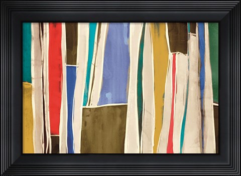 Framed Striped Flat I Print