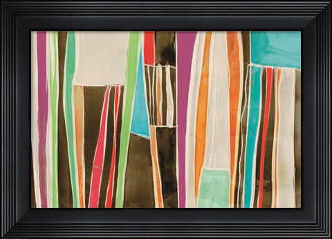 Framed Striped Flat II Print