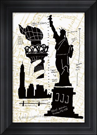 Framed NY Deco II Print