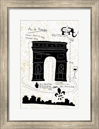 Framed Paris Gold II Print