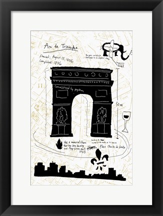 Framed Paris Gold II Print