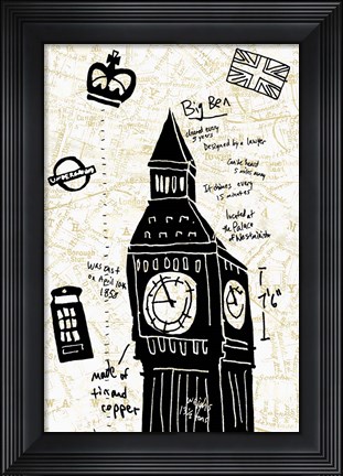 Framed London Gold II Print