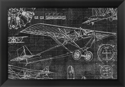 Framed Vintage Aviation I Print