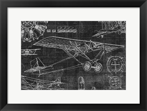 Framed Vintage Aviation I Print