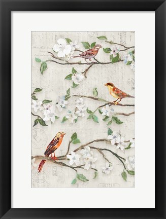 Framed Songs of Blossoms II Print