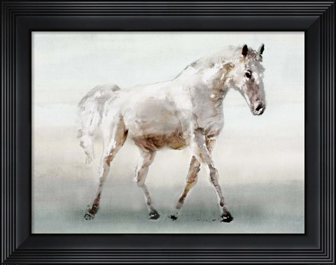Framed White Horse Print