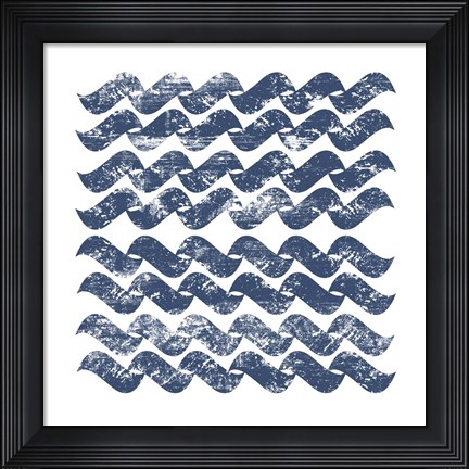 Framed Chevron Waves Print