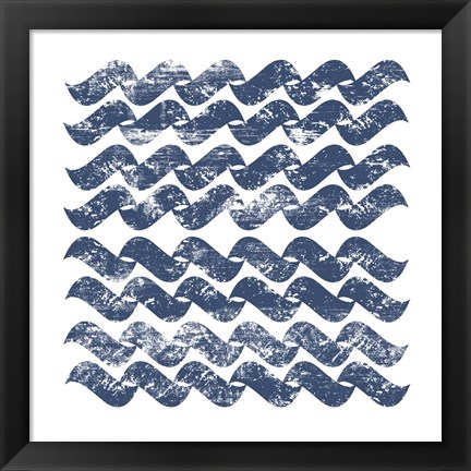 Framed Chevron Waves Print