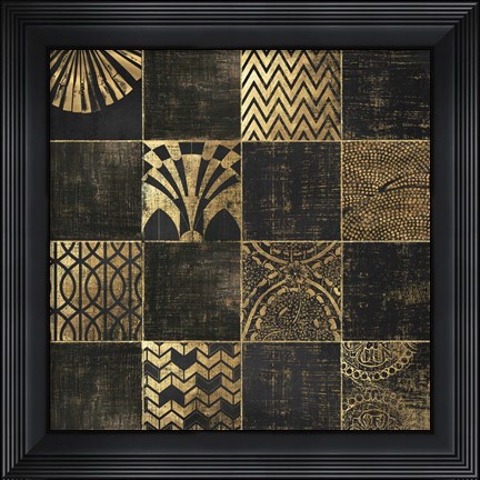 Framed Art Deco I Print