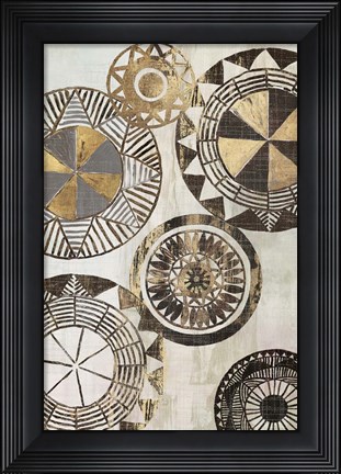 Framed African Rings I Print