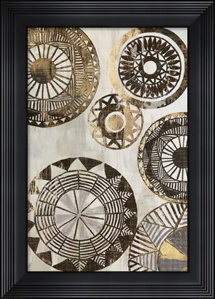 Framed African Rings II Print
