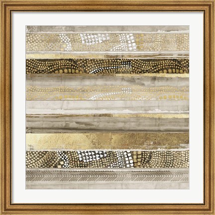 Framed Klimt Stripes Print