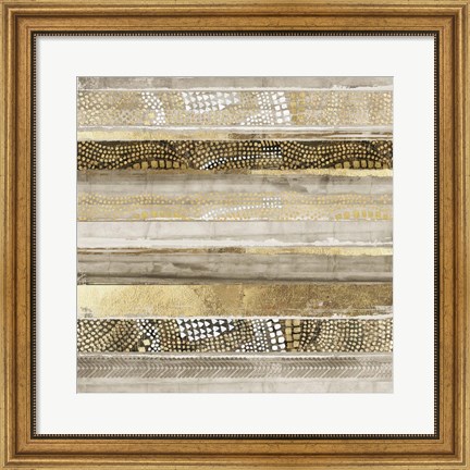 Framed Klimt Stripes Print