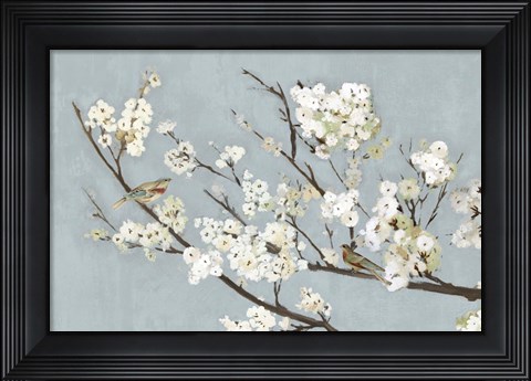 Framed Kimono with Birds II Print