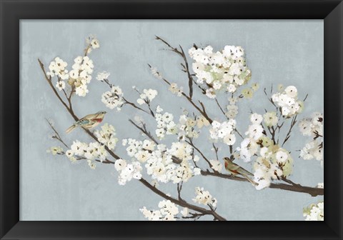 Framed Kimono with Birds II Print