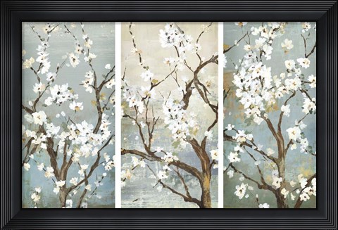 Framed Triptych in Bloom Print