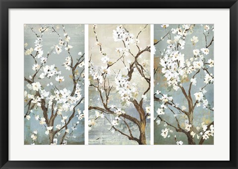 Framed Triptych in Bloom Print