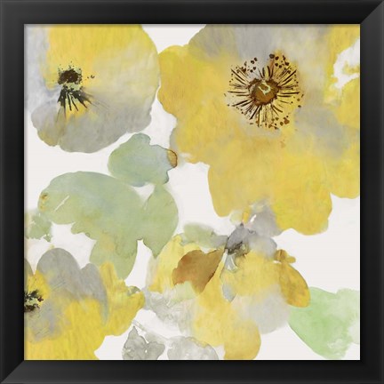 Framed Sunny Floral I Print