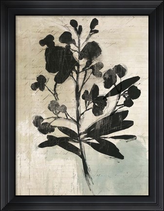 Framed Inky Floral III Print