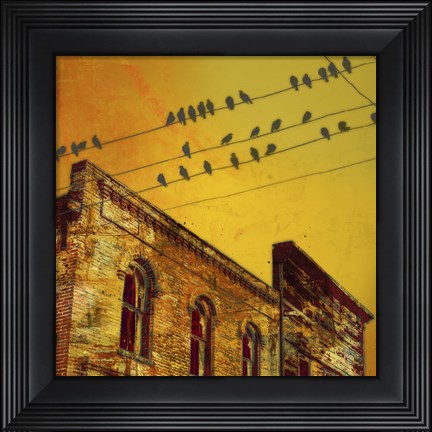 Framed Birds on a Wire I Print