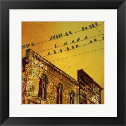 Framed Birds on a Wire I Print