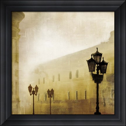 Framed Fog Town I Print