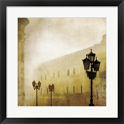 Framed Fog Town I Print