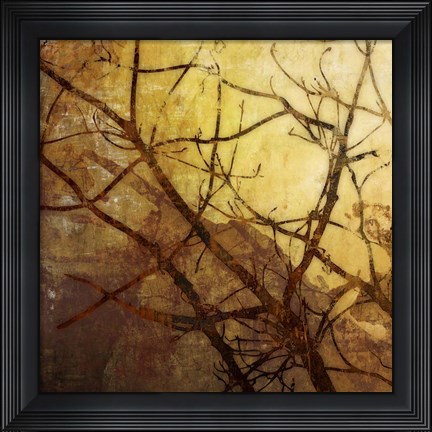 Framed Ombre Branches I Print