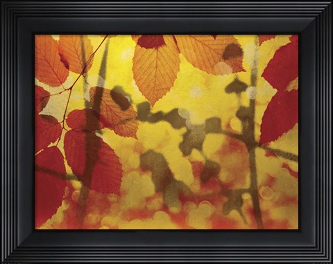 Framed Golden Foliage Print