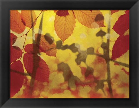 Framed Golden Foliage Print