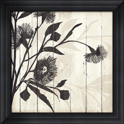 Framed Shadow on Wood II Print