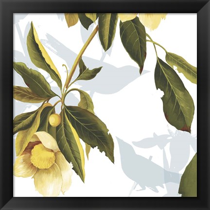 Framed Lemon Floral Print