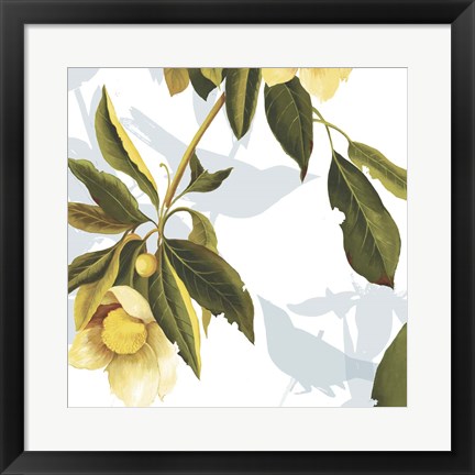 Framed Lemon Floral Print